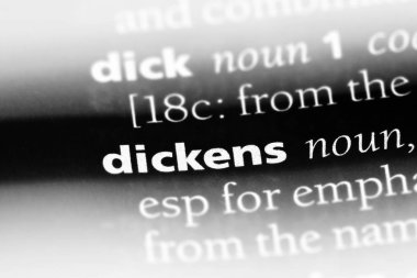 Dickens Word'de bir sözlük. Dickens kavramı