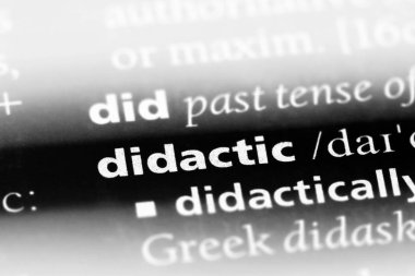 bir sözlüğü'ndeki didaktik sözcüğü. didaktik kavramı