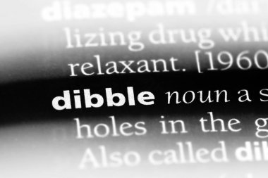 bir sözlüğü'ndeki sözcüğü dibble. Dibble kavramı