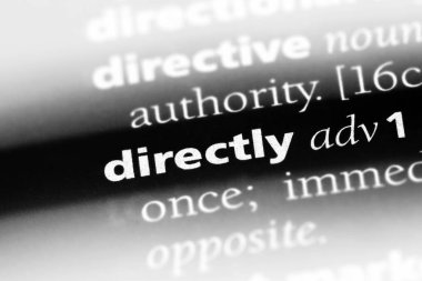 doğrudan Word'de bir sözlük. doğrudan kavramı