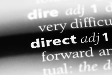 bir sözlük doğrudan Word'de. doğrudan kavramı