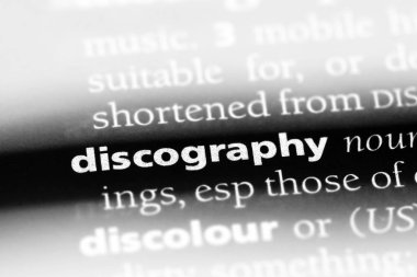 diskografisi Word'de bir sözlük. diskografisi kavramı