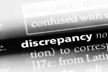 tutarsızlık Word'de bir sözlük. tutarsızlık kavramı