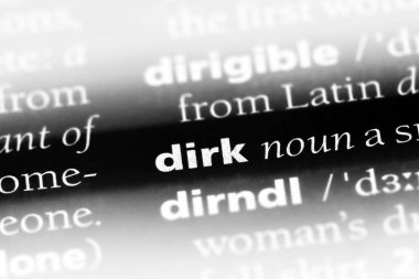 Dirk Word'de bir sözlük. Dirk kavramı