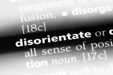 bir sözlüğü'ndeki sözcüğü disorientate. kavram disorientate