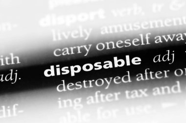 Tek kullanımlık tek kelimeyle bir sözlük. Tek kullanımlık kavramı