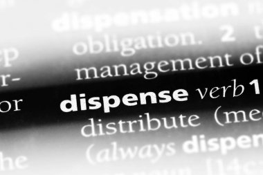 bir sözlüğü'ndeki sözcüğü dağıtmak. kavram vazgeçmek