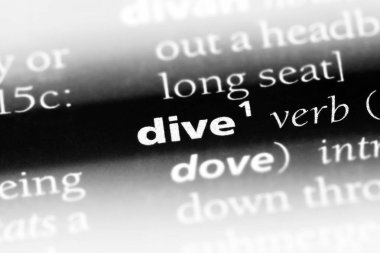 bir sözlüğü'ndeki dalış sözcüğü. Dalış kavramı