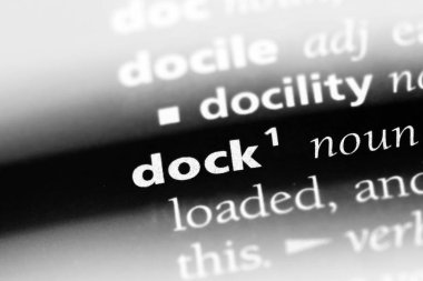 bir sözlüğü'ndeki sözcüğü yerleştirin. kavram rıhtım