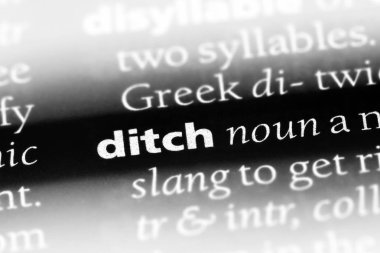 bir sözlüğü'ndeki sözcüğü hendek. kavram hendek