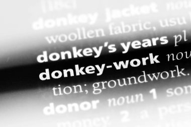 eşek iş sözcük sözlüğe. eşek iş kavramı