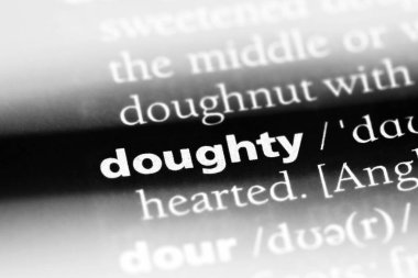 bir sözlüğü'ndeki Doughty sözcüğü. Doughty kavramı