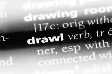 bir sözlüğü'ndeki sözcüğü drawl. kavram drawl