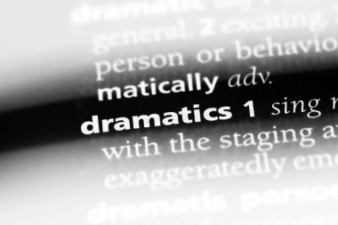 Dramaturji Word'de bir sözlük. Dramaturji kavramı