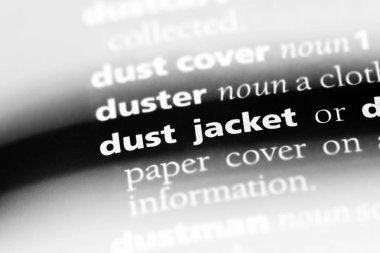 bir sözlüğü'ndeki toz ceket sözcüğü. toz ceket kavramı