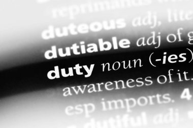 görev Word'de bir sözlük. görev kavramı