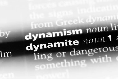 bir sözlüğü'ndeki sözcüğü dinamit. dinamit kavramı