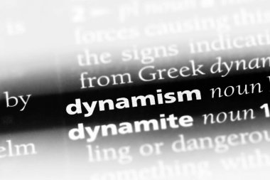 dinamizm Word'de bir sözlük. dinamizm kavramı