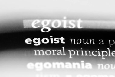 egoist Word'de bir sözlük. egoist kavramı