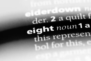 Sekiz kelime sözlüğe. sekiz kavram