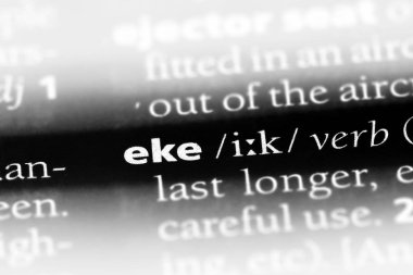 bir sözlüğü'ndeki sözcüğü uzatmak. kavram eke