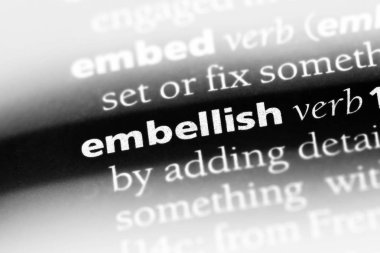 bir sözlüğü'ndeki sözcüğü güzelleştirmek. kavram süslemek