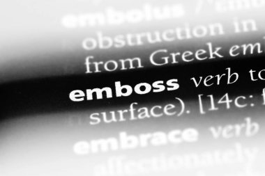 bir sözlüğü'ndeki sözcüğü kabartma. kavram kabartma