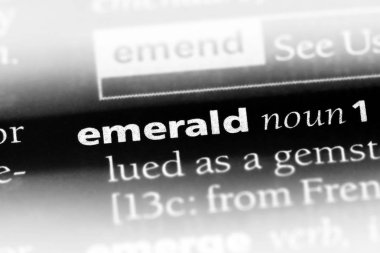 Zümrüt tek kelimeyle bir sözlük. Zümrüt kavramı