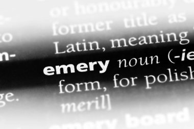 Emery Word'de bir sözlük. Emery kavramı