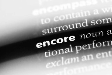Encore Word'de bir sözlük. Encore kavramı