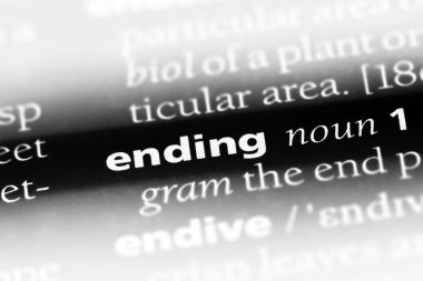 bir sözlüğü'ndeki sözcüğü biten. bitiş kavramı
