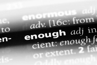 yeterli Word'de bir sözlük. yeterli kavramı