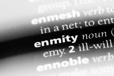 düşmanlık Word'de bir sözlük. düşmanlık kavramı