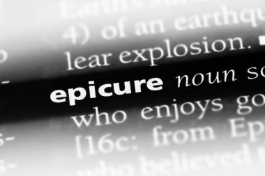 Epicure Word'de bir sözlük. Epicure kavramı