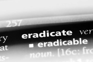 bir sözlüğü'ndeki sözcüğü ortadan kaldırmak. kavramı ortadan kaldırmak