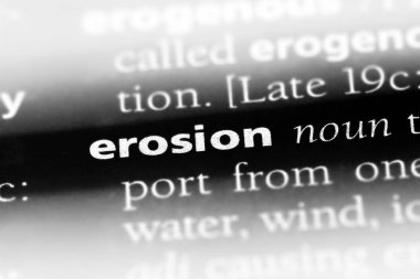 erozyon Word'de bir sözlük. erozyon kavramı