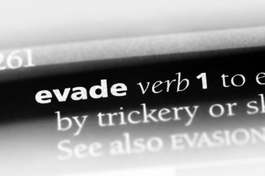 bir sözlüğü'ndeki sözcüğü kaçın. kavram kaçmasına