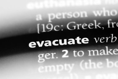 bir sözlüğü'ndeki sözcüğü tahliye edin. kavram tahliye