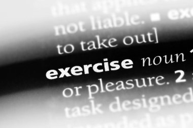 bir sözlüğü'ndeki sözcüğü egzersiz. egzersiz kavramı