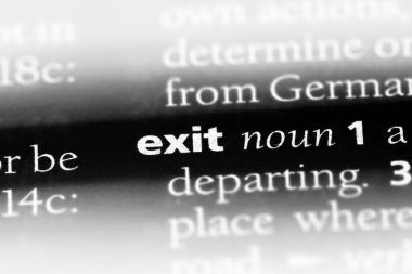 Sözlükteki Word'den çıkın. çıkış kavramı