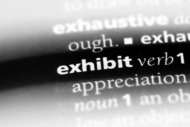 bir sözlüğü'ndeki sözcüğü sergi. Sergi konsepti