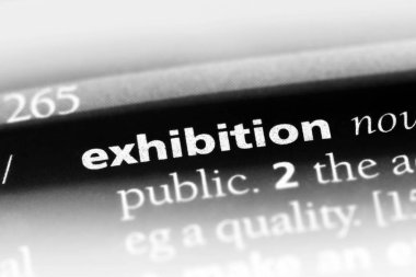 bir sözlüğü'ndeki sergi sözcüğü. Sergi konsepti