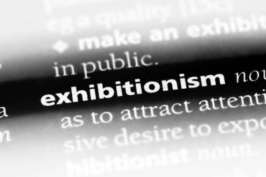 Teşhircilik Word'de bir sözlük. Teşhircilik kavramı