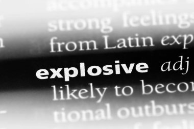patlayıcı tek kelimeyle bir sözlük. patlayıcı kavramı