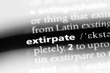 bir sözlüğü'ndeki sözcüğü imha etmek. kavram imha etmek