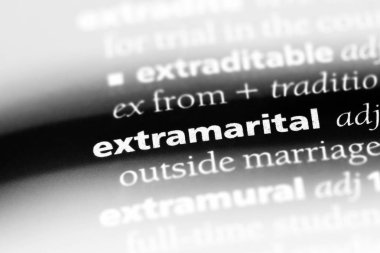 extramartial tek kelimeyle bir sözlük. extramartial kavramı