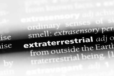 Dünya dışı tek kelimeyle bir sözlük. Dünya dışı kavramı