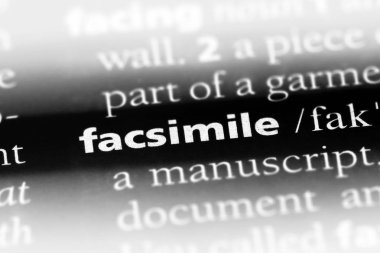 bir sözlüğü'ndeki Faks sözcüğü. Faks kavramı