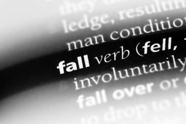 bir sözlüğü'ndeki sözcüğü düşmek. Güz konsepti