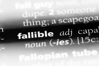 Hatalı sözcüğü sözlüğe. yanılabilir kavramı